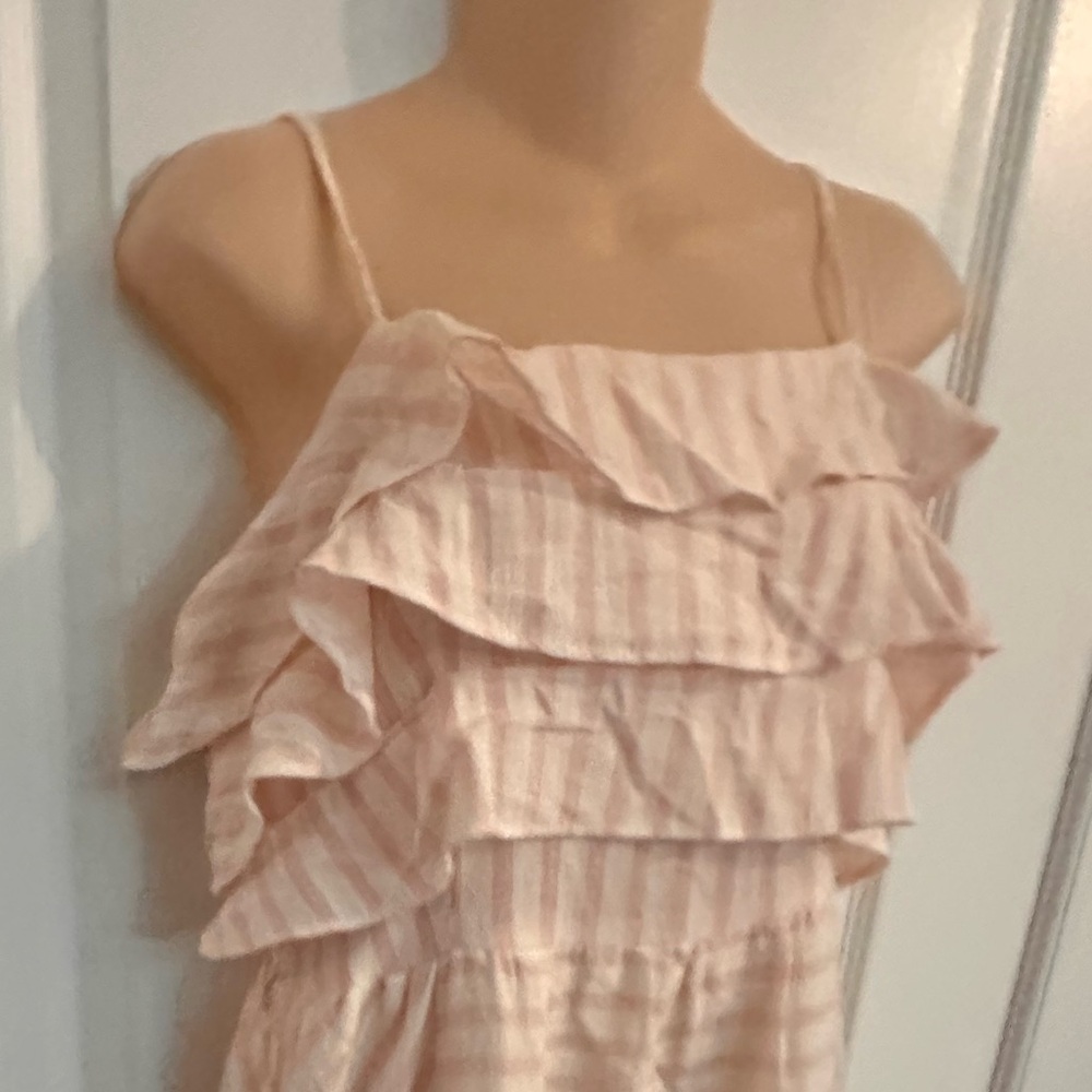 &merci pink and white striped ruffle dress - Picture 6 of 8